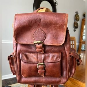 NWT Overland brown Leather backpack purse